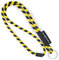 webbomb® Tubular Lanyard zweifarbiges Schlüsselband - rund weich und lang mit Sicherheitsverschluss und Schlüsselring als Schlüsselanhänger Key Chain für Ausweis Handy Schlüssel (gelb/schwarz)