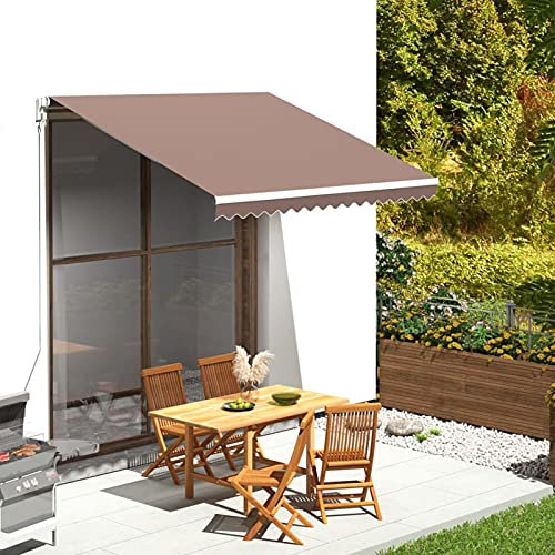 ARKEM Markisenbespannung Braun 3x2,5 m Markise für den außenbereich Markisenstoffe Meterware Balkon 3m