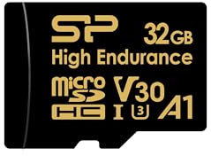 Silicon Power, Tarjeta microSD de Alta Resistencia, 32 GB, Clase 10, UHS-1, U3, V30, A1, Compatible con 4K, grabación repetida, cámara de salpicadero, cámara de vigilancia, SP032GBSTHDV3V1HSP