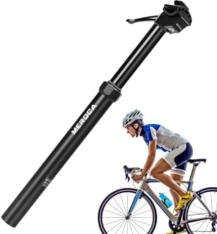 Jomewory Fahrrad Dropper Post 125 mm Manuelle Steuerung, Externe Führung, Schnell Verstellbare Hydraulische Sattelstütze aus Aluminiumlegierung, Fahrradzubehör Für Männer und Frauen, RQT5IQ5RGA08Q6HY