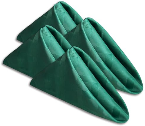 SASTYBALE Weihnachtliche Stoffservietten, waschbar, Jacquard-Servietten, schwere Stoffservietten für Restaurant, Party, Abendessen, Dekoration (50 x 50 cm, Grün), 4 Stück