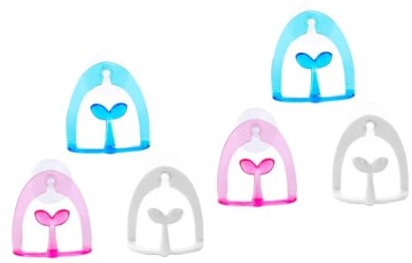 Amosfun 6pcs Suction Shower Dish Drainer Rack Sponge Holder Scouring Pad Rack for Kitchen Bathroom Random Color