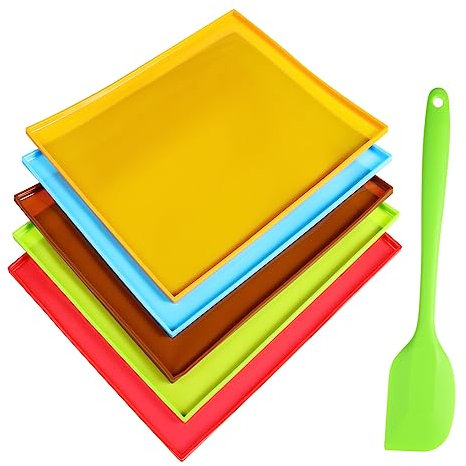 Cabilock Revestimientos De Silicona Para Bandejas Esterillas De Silicona Espátula Para Hornear