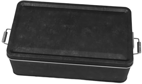 Ciieeo Rectangular Metal Tin Box 7.28X4.13X2.56 Inch Airtight Biscuit Tin Storage Container with Lid for Cookies Candy Pastry Kitchen Counter Packaging