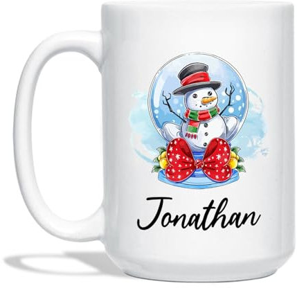 Boule À Neige En Forme De Bonhomme De Neige Tasse Amusante 330 ml Tasse À Céramique Colorée Tasse À Café Durable Tasse À Thé Cadeau Mignon Pour Anniversaire Bureau Enfants
