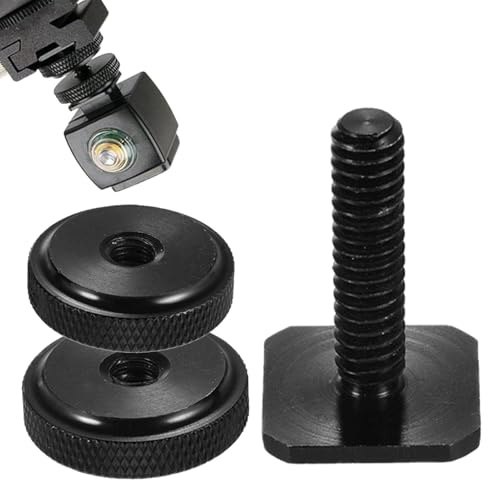 Blitzschuh-Adapter für Blitz, Doppelschraube, 1/4-Zoll-Schraube, Blitzschuh-Halterung, Fotografie-Stativ, Schraubkonverter für Feldmonitor