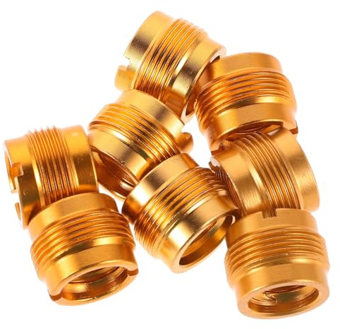 8 Stück Mikrofon Gewindeadapter 3/8 Zoll Innengewinde 5/8 Zoll Außengewinde | Metall in Gold, Passgenaue Verbindung für Stativteile, Kompaktes für Zubehör und Halterungen