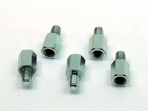 POPESQ® 5 Stk. x Abstand M5 8mm IG-AG Stahl Zink #A2039