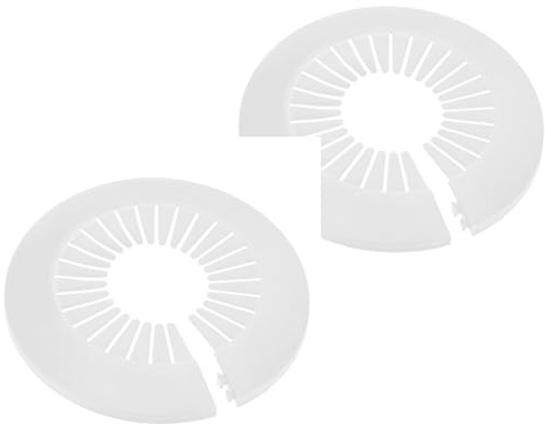 M METERXITY 2 Pcs Copertura Per Tubi Diametro Esterno 55mm-74mm Bianco | Per Radiator Pipe/Water Drain Tube, Copertura Tubo Di Scarico, Flange Water Pipe, Decorativa, Adatta Per
