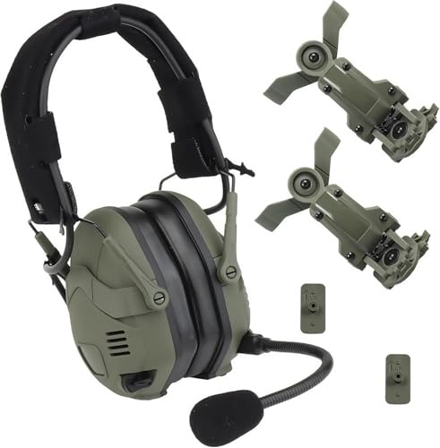 ACEXIER Taktisches Bluetooth-Headset, Jagd, Schießen, Geräuschunterdrückung, Kopfhörer für schnellen Helm, 0 PS, W.endy A.RC Sound Pickup Headset (grün)