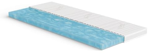 Meisterschlaf Gelschaum+ Topper 120x240 cm – Höhe 9cm – RG 50 – Oeko-TEX® Standard 100 – Tencel™ Lyocell Doppeltuch-Bezug waschbar – für weicheres Liegegefühl auf harten Matratzen – Made in Germany
