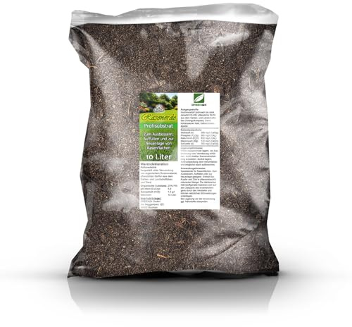 GREEN24 Rasenerde 10 Liter - Spezial-Erde für dichten, gesunden Rasen, ideal für Rasenreparatur und Nachsaat