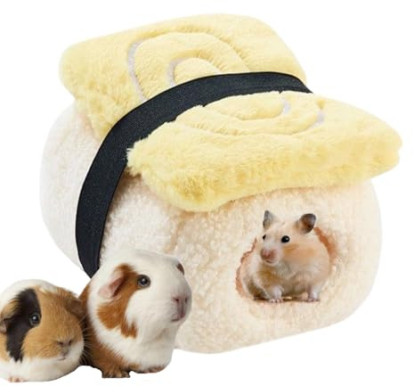 Hamster Varmt Bo,Halvslutet Burhabitat Djurdekoration,Smådjurshus - För Klättring, Vila, Gömma till Igelkott, Sockerkanin & Chinchilla