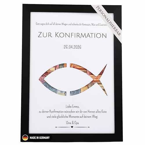 Personalisiertes Geldgeschenk zur Konfirmation | Geldgeschenk für besondere Anlässe | Kreative Möglichkeit zum Geldverschenken im DIN A4 Format (Konfirmation 1)