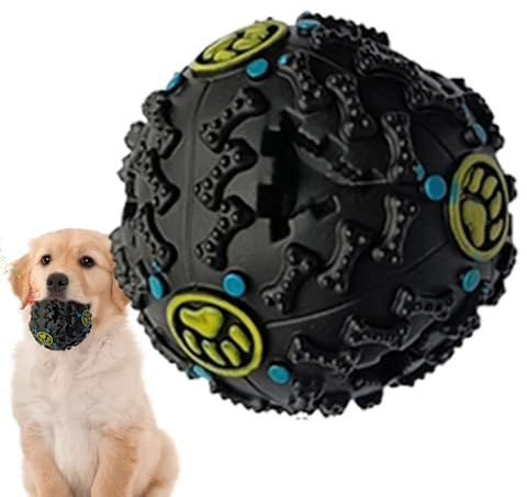 Zqkimzi Palla oscillante per cani, palla puzzle per cani | Palla che perde per | Giocattoli interattivi da masticare per alimenti, palline creative ad alimentazione lenta con suono di risatina