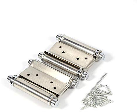 7,6 cm in Acciaio Inox a Doppia Azione Molla cardine per Porta Saloon Cafe Porta Shop Swing ¨C Argento, Pezzi