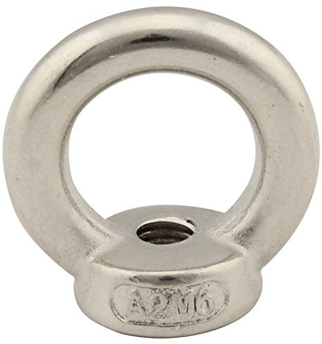 Ringmuttern (gegossen und poliert) - M6 - (20 Stück) - ähnl. DIN 582 - aus rostfreiem Edelstahl A2 (V2A) - Ösenmuttern SC582 | SC-Normteile®