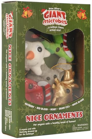 Giant Microbes Decoraciones de Navidad Original Peluche Peluche Suave Adornos de Navidad