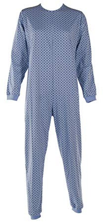 EMY Full jumpsuit för äldre, med dragkedja bak anti-manipulation, Circle Blå, M