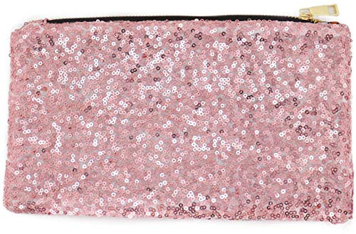 Pradize Pochette Paillettée Rose Pour Femme - 28x18 cm - 10 pouces