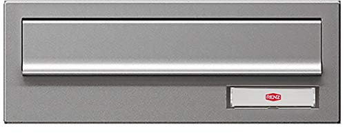 RENZ/Mauerdurchwurf-Briefkasten Durchwurf-Postkasten/RAL-Farbe 9007 9007 Kastenbreite 300 mm/Tiefe 270-405 mm/Stahl - RSK-Klappe mit RSA2-Klingel & Namensschild/Dein-Briefkasten.de