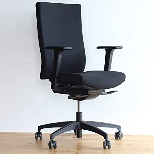 Dauphin @Just motionflex AJ 3661, Bürostuhl mit hoher Vollpolster Rückenlehne, individuell anpassbar, Deutscher Hersteller (schwarz)