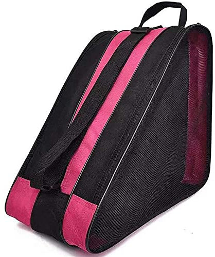 Schlittschuhtaschen, ideal für Rollschuhe, Schlittschuhe, Quad-Skates, Inlineskates, Rollerblades, Eishockeyschlittschuhe – Schlittschuhzubehör für Kinder und Erwachsene (Rose)