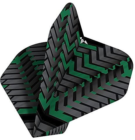 Mission Darts Vex Flights | Extra Starke Premium UV Dart Flights in Standardform 100 Micron, Grün, 1 Set mit 3 Flights (F3349)