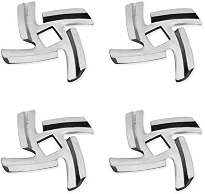 JT2D 4 Pcs Meat Grinder Blade Meat Chopper Replacement Spare Part Meat Grinder Accessories for Grinders Mincers
