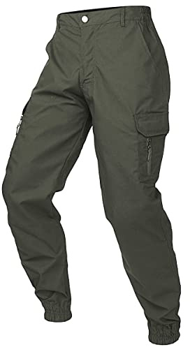 CARWORNIC Men's Camouflage Tactical Pants Waterproof Lightweight Ripstop Outdoor Hiking Tapered Cargo Pants Casual Paintball Hunting Work Pants Multi Pocket Military Camo Army Combat Trousers
