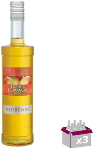 Lot de 3 Vedrenne - Liqueur de mangue 18° - 70cL