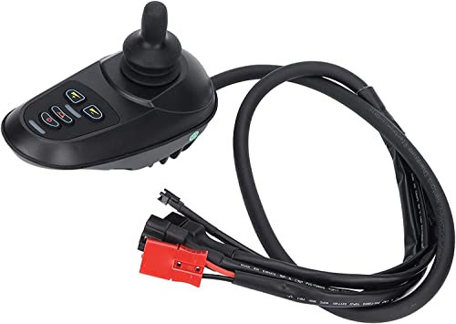 Kcolic Controlador Joystick para Silla Ruedas Eléctrica, Controlador Joystick Cuatro Botones con Freno para Movilidad Eléctrica, Accesorios para Sillas Ruedas Eléctricas A
