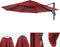 Mendler Toile de Rechange pour Parasol HWC-A96, 8 Baleines Rondes Ø3,5m 220g/m² Polyester, par Exemple pour Parasol déporté HWC-A96 - Bordeaux