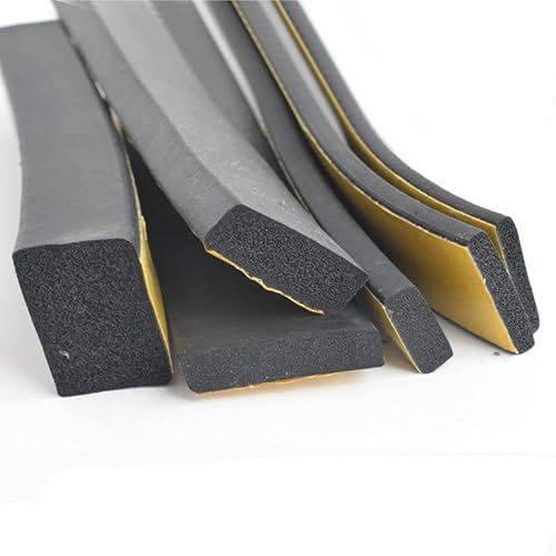Guarnizione autoadesiva in spugna Striscia di gomma Schiuma nera Forte adesivo unilaterale Guarnizione di tenuta anticollisione insonorizzata-T3mm x W25mm x L10m