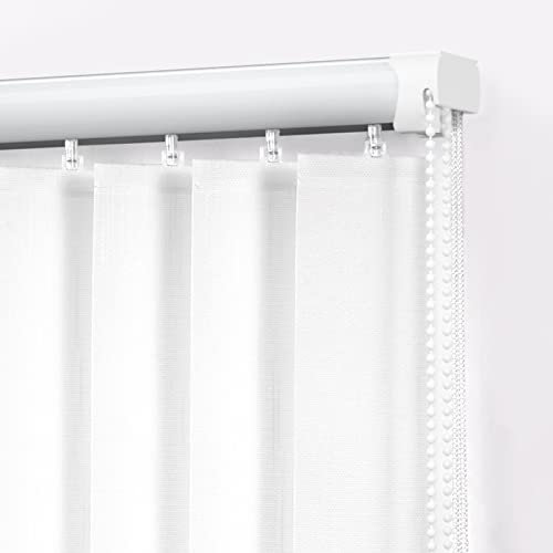Lamellenvorhang Vertikaljalousie,Verdunkelungslamellen nach Maß,Komplettset Vertikaljalousie,lichtdurchlässig und verdunkelnd Wandmontage Sichtschutz,für Zuhause Büro (W90xH180cm(36x71in))