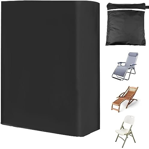 SCHYIDA Funda para Sillas Plegables de Tela Oxford 210 D Funda para Sillas de Playa Impermeable de 110 x 71 cm Funda Protectora Exterior para Sillas de Terraza Sillas de Gravedad Cero Hamacas