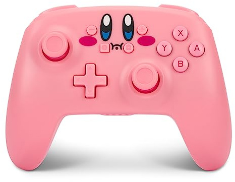PowerA Wireless Nintendo Switch Controller - Kirby, AA Battery Powered (Battery Included), Nintendo Switch Pro Controller, Mappable Gaming Buttons, Officially Licensed by Nintendo