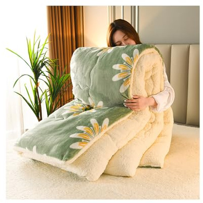 HonunG Bettdecke Winter, Schwere Gewichtsdecke, Warme Lamm Kaschmir, Dicke Winterdecke, 150x200cm, 1.75kg