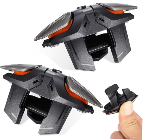 Mikikit 2sätze Mobile Game Controller Trigger Mit Handschuhen Sensible Spielauslöser Für Handys Ergonomisches Design Verbesserte Stabilität Und Schutz Für Bildschirm Für Mobile