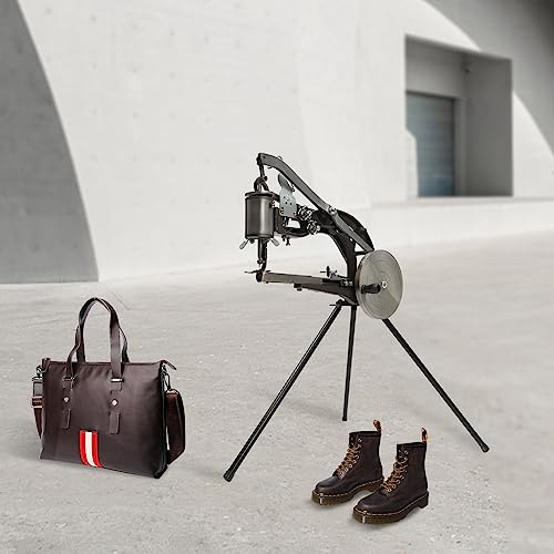 Máquina de coser de cuero, 360° Máquina de reparación de zapatos, máquina de coser manual de cuero, Zapatos de Zapatero Manual de Metal, Máximo de corte 3-5 mm
