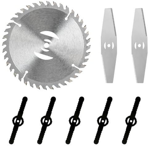 Hartmetall Kreissägeblatt Freischneider Klinge,Universelle Unkrautbürste Freischneider Profi Wildkrautbürste,Freischneider Messer für Effektive Moosentfernung und Unkraut Rasentrimmer Zubehör (8)