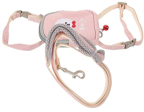 ORFOFE 1satz Katzengeschirr Und Verstellbares Ausbruchsicheres Geschirr Für Katzen Und Kleine Hunde Für Sichere Leichte Und Bequeme Rosa