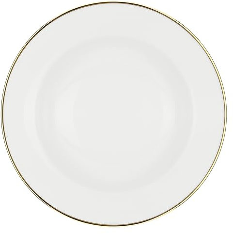 LA PORCELLANA BIANCA - Plato hondo de porcelana de 25 cm de diámetro, colección Majesté