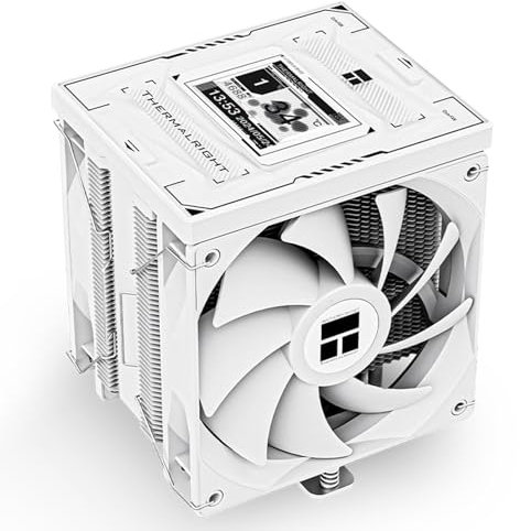 Thermalright Burst Assassin 120 Vision Ventilateur de processeur numérique - Écran carré IPS 2,4 - Design de ventilateur avant et arrière de 120 mm - Prise en charge Intel LGA1700/1150/1151/1200/1851