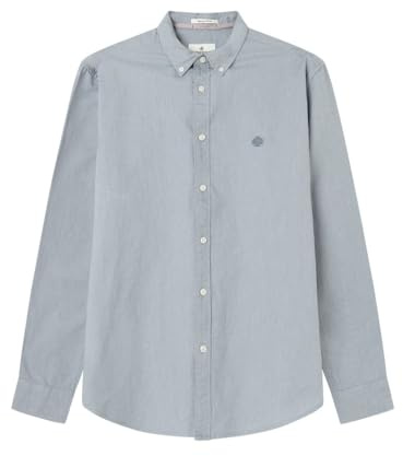 SPRINGFIELD Oxford basskjorta för män, Stålblå, XL