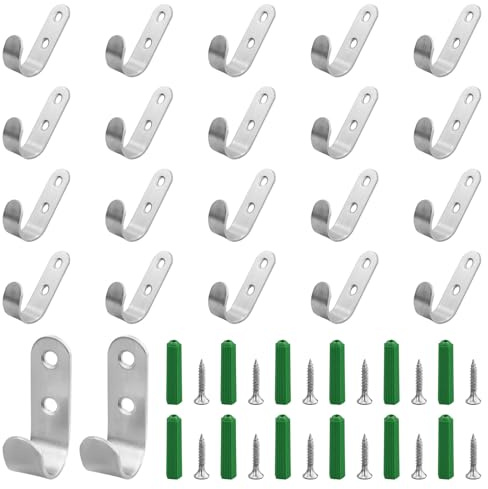 JRSHIRLEYLTD 22 StüCk Planenbefestigung,AnhäNger Planenhaken,Planenhaken Netzhaken,Abspannhaken FüR AnhäNger Plane,2-Loch Abspannhaken，Befestigungshaken,FüR Pkw AnhäNger Bordwand Planenbefestigung