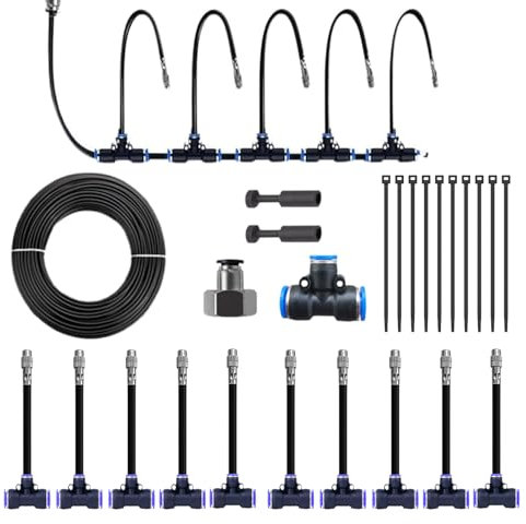 Irrigation System for Garden | Automatic Garden Irrigation System 360° Rotating - Water-Saving Adjustable Quick-Connect Gardening Supplies for Raised Beds Pots Vegetable Balcony Plant