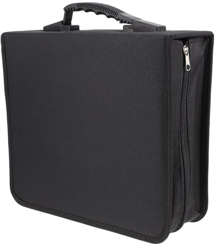 Toyvian Custodia Porta CD/Dvd in Oxford da 240 Pezzi Cerniera Organizer Grande Capacità per Trasporto e Conservazione di Dvd e CD Borsa Resistente per Uso Domestico e in Auto