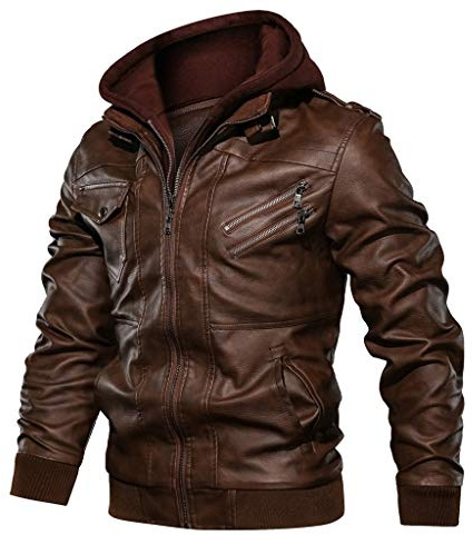 Generico Giacca di Pelle Giacca in Pelle Uomo Giubbino Uomo Ecopelle Giubotto Moto Invernale Giubbotti in Giacchetto Giubbotto Aviatore Giubbotto di Invernale Moto Ecopelle Chiodo Autunnale Giubbotti
