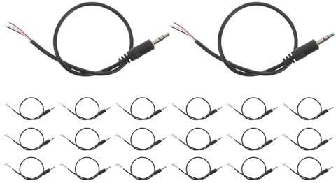 NOLITOY 20 Pezzi Cavo Audio Jack Maschio Trs per Riparazione Cuffie e Casse Connettore Stereo Saldabile per Fili Audio Resistente Rumore per Controller e Microfono